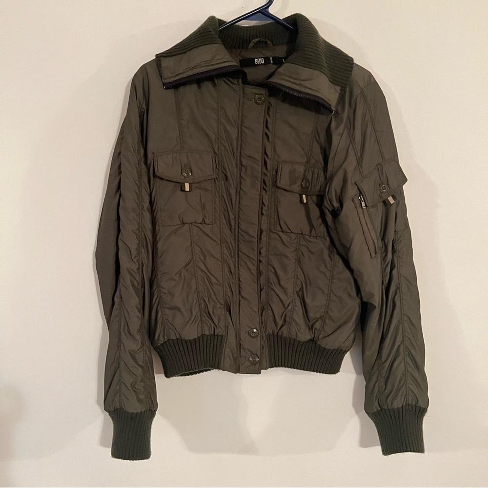 BEDO Army Green Full Zip Jacket Women Size L